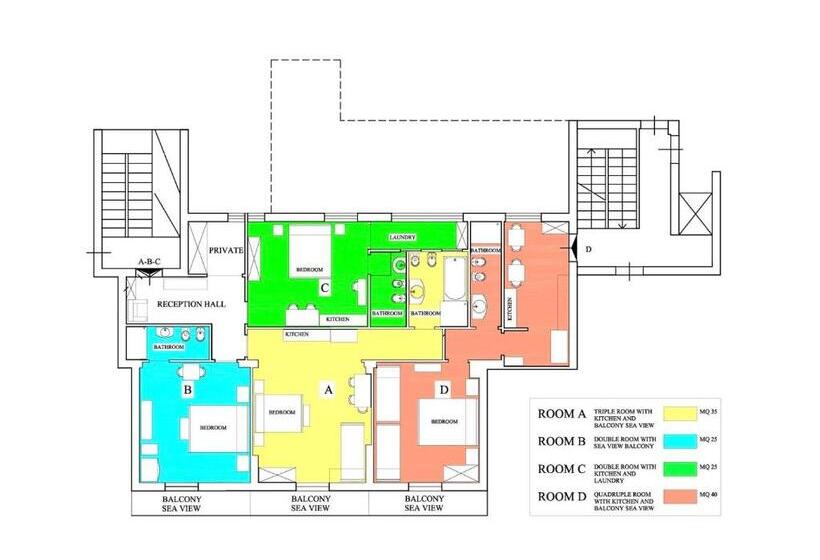 Четырехместный Номер Стандарт Вид на Море, B&b Miravalle Agrigento