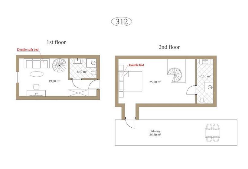 １ベッドルームドゥプレックスアパートメント, St Palace