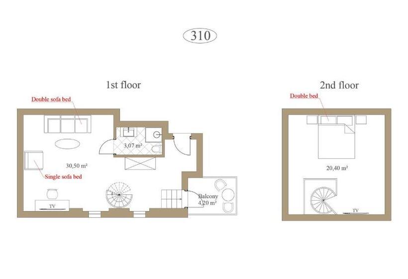 １ベッドルームドゥプレックスアパートメント, St Palace