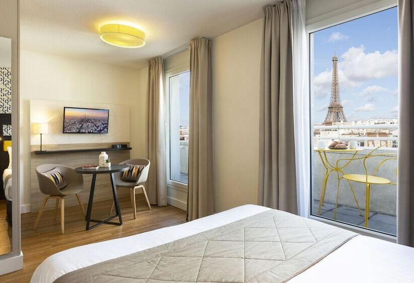 ビュー有りのスタンダードワンルーム, Citadines Tour Eiffel Paris