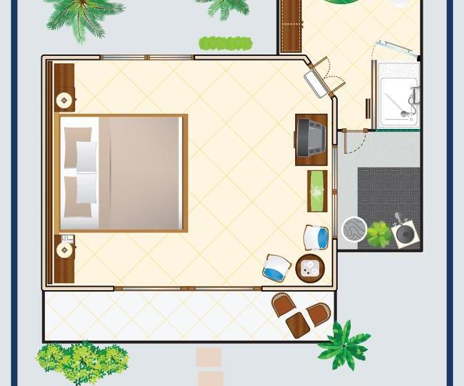 חדר סופריור נוף לגינה, Puri Bagus Lovina