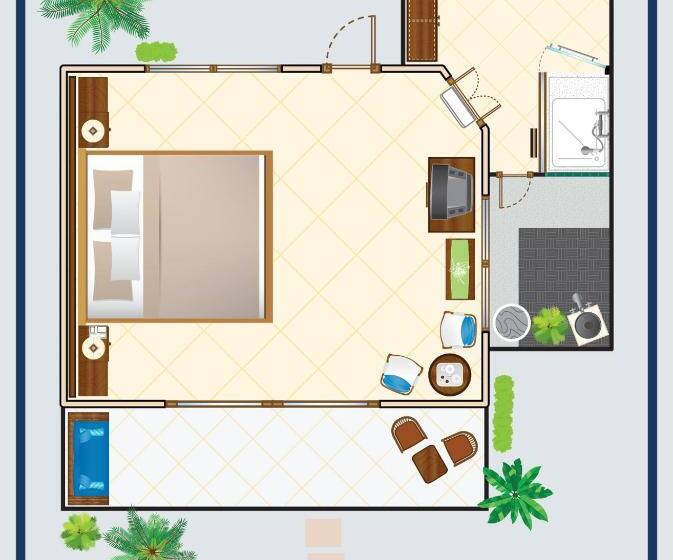 חדר דלוקס נוף לים, Puri Bagus Lovina