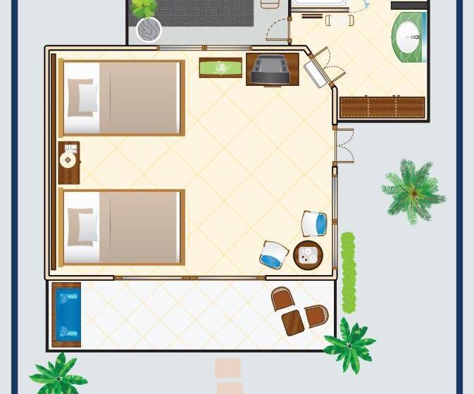 חדר דלוקס נוף לים, Puri Bagus Lovina