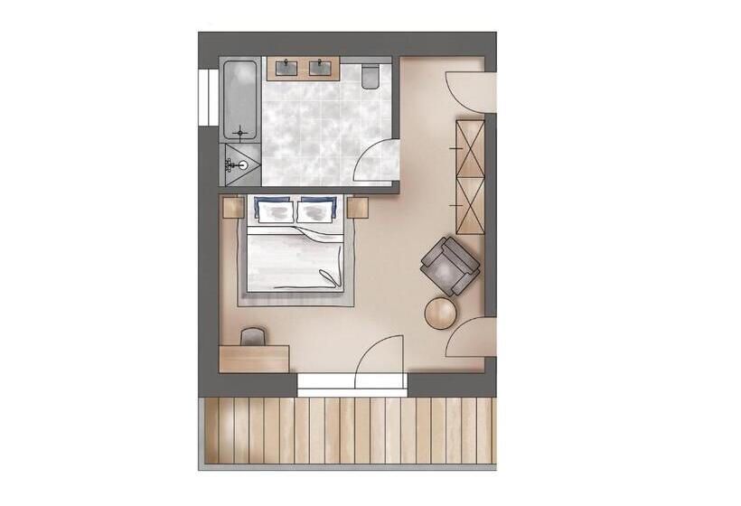 Номер Deluxe с Балконом, Top Hotel Hochgurgl