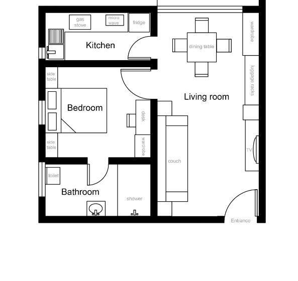 침실 1개 아파트, Clyford Suites