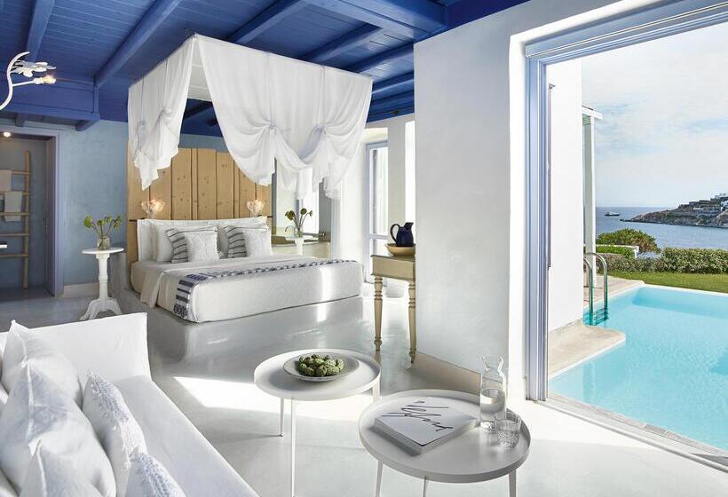 וילה עם חדר שינה אחד ובריכת שחיה, Mykonos Blu, A Grecotel Resort To Live