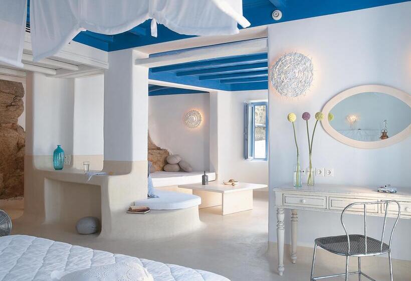 וילה עם חדר שינה אחד ובריכת שחיה, Mykonos Blu, A Grecotel Resort To Live
