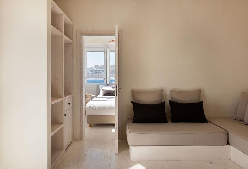 高级套房带海景, Porto Mykonos