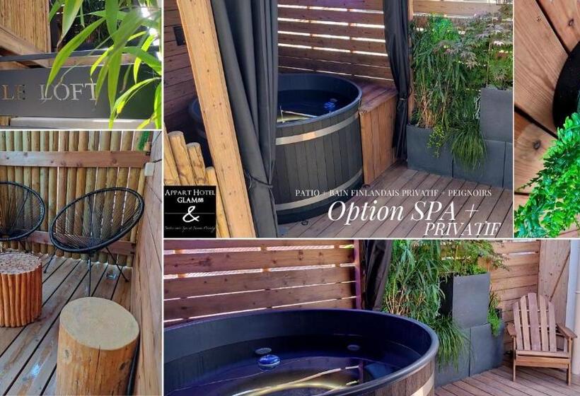 침실 1개 아파트, Appart Hotel Glam88 Suites Avec Spa Et Sauna Privatif