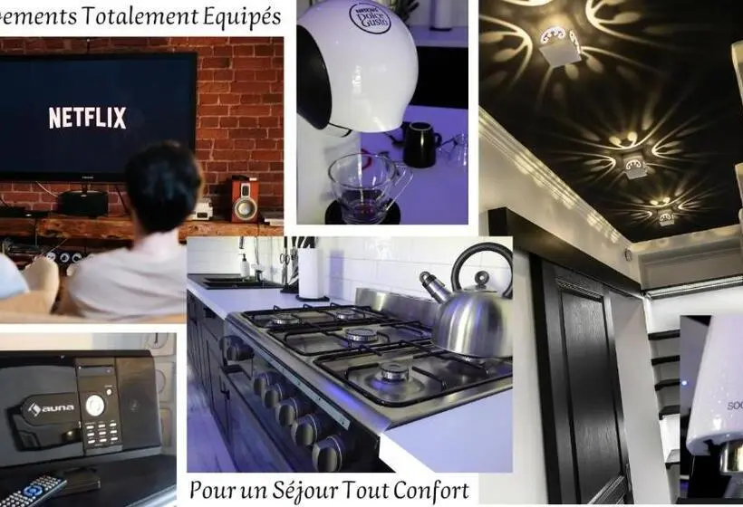 1ベッドルームアパートメント, Appart Hotel Glam88 Suites Avec Spa Et Sauna Privatif