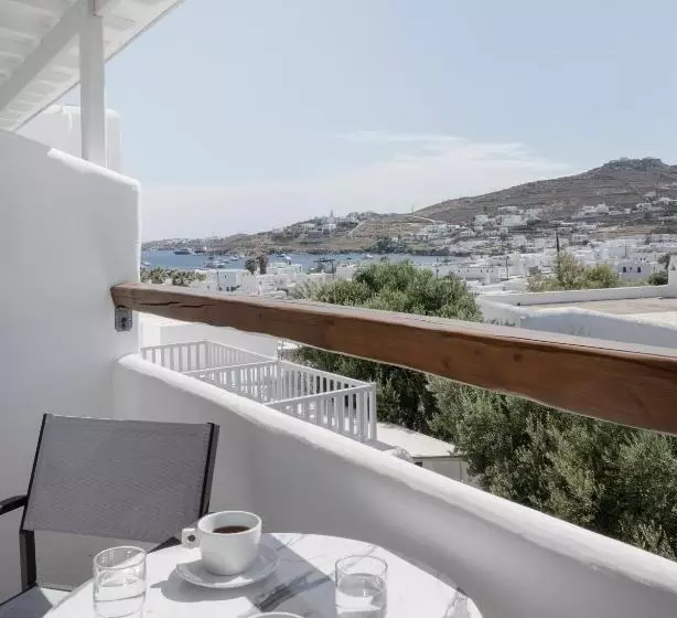 اتاق اساندارد با چشم‌انداز جانبی به دریا, Mykonos Essence Adults Only