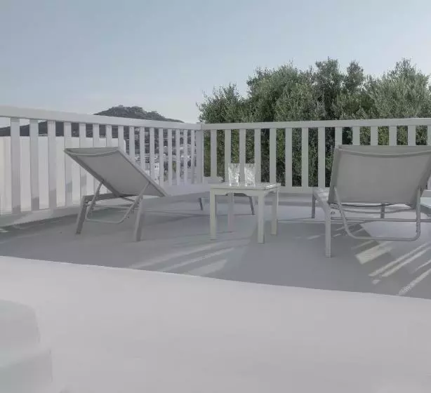 اتاق اساندارد با چشم‌انداز جانبی به دریا, Mykonos Essence Adults Only