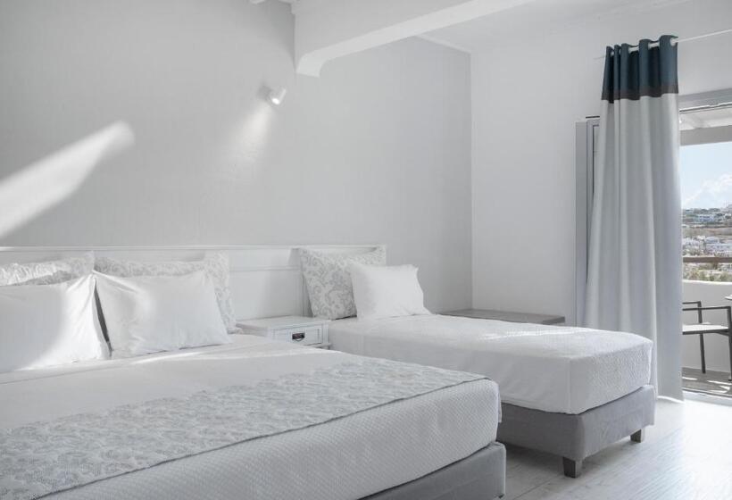 غرفة قياسية ثلاثية ذات إطلالة جانبية على البحر, Mykonos Essence Adults Only