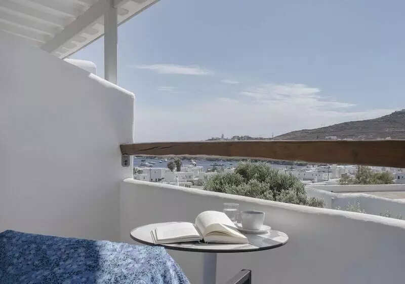 اتاق اساندارد با چشم‌انداز جانبی به دریا, Mykonos Essence Adults Only