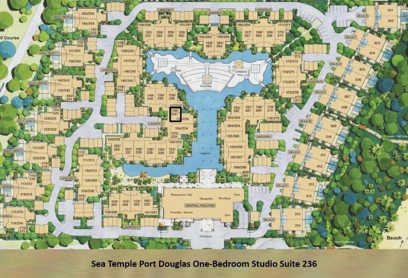Студия Deluxe, Luxury Apartments At Temple Resort And Spa Port Douglas