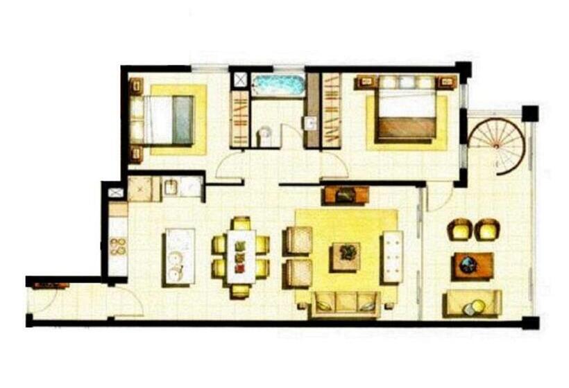 ペントハウス２ベッドルームアパート, Luxury Apartments At Temple Resort And Spa Port Douglas