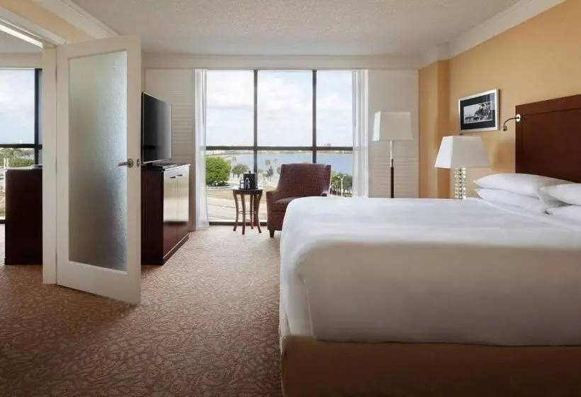 Suite with lake view, West Palm Beach Marriott