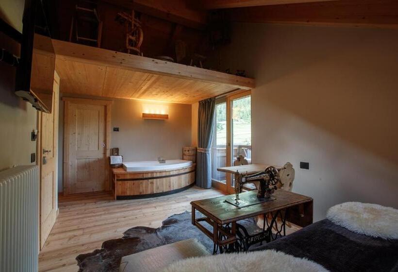 带山景的复式房间, Agriturismo San Gallo