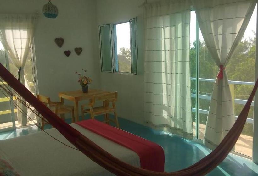 חדר סטנדרט צדדי נוף לים, Casa Vainilla Holbox Island