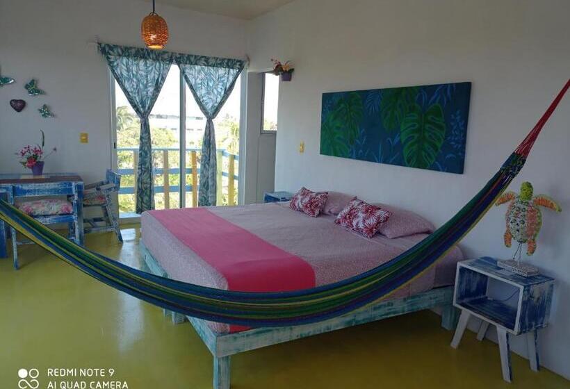 חדר סטנדרט צדדי נוף לים, Casa Vainilla Holbox Island