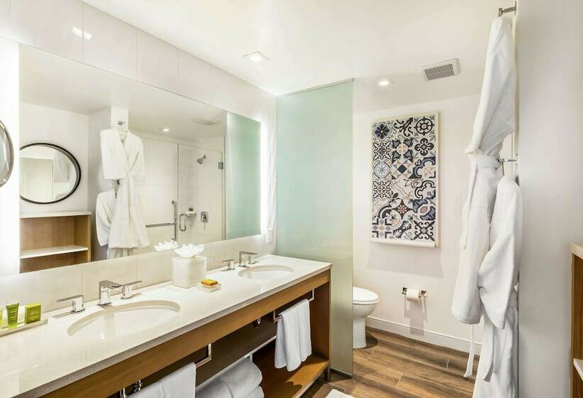 带双人床的标准工作室, Hilton Miami Dadeland