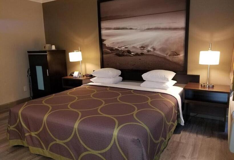 Quarto Estandar Cama King para Deficientes Físicos, Super 8 By Wyndham Los Angelesculver City Area