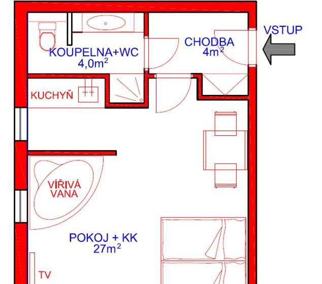 דירת חדר דלוקס, Apartmány U Solišů