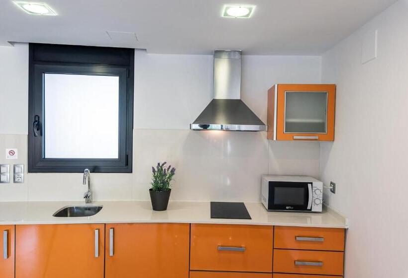 آپارتمان 1 خوابه با تراس, Aparthotel Las Palmeras Castelldefels