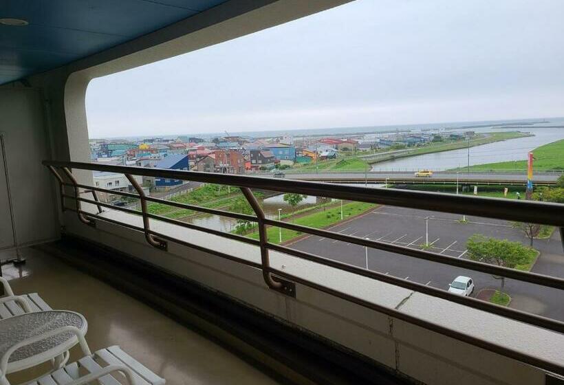 غرفة ديلوكس مطلّة علي البحر, Haboro Onsen Sunset Plaza