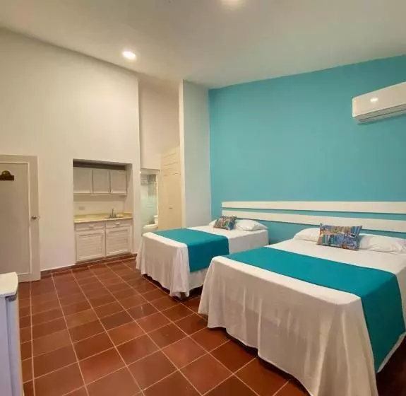 اتاق استاندارد با 2 تخت دوبل, Calypso Beach Hotel By The Urbn House Santo Domingo Airport