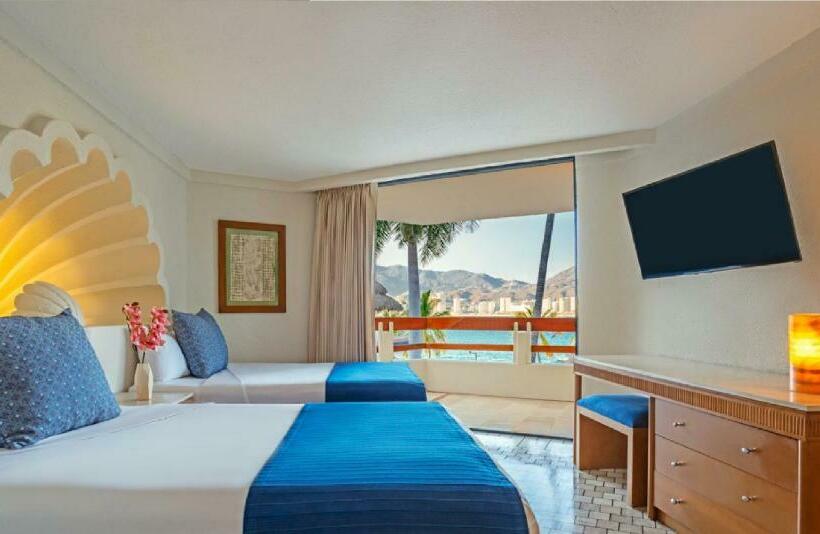 غرفة ديلوكس ذات إطلالة جانبية على البحر, Park Royal Beach Acapulco  All Inclusive