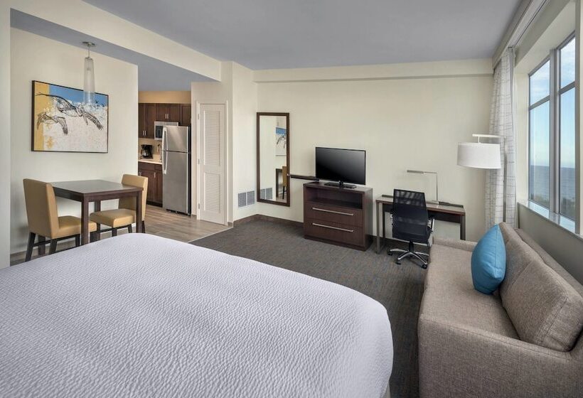 带双人床的标准工作室, Residence Inn Fort Lauderdale Pompano Beach/oceanfront