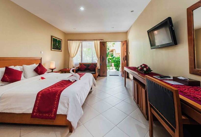带露台的豪华间, Kuta Puri Bungalows Villas And Resort