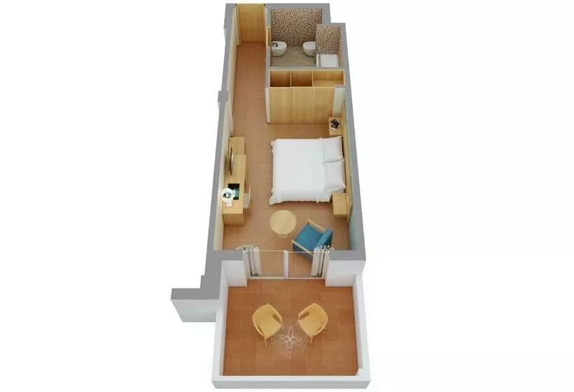 اتاق اساندارد با چشمانداز جانبی به دریا, Elba Carlota Beach & Golf Resort