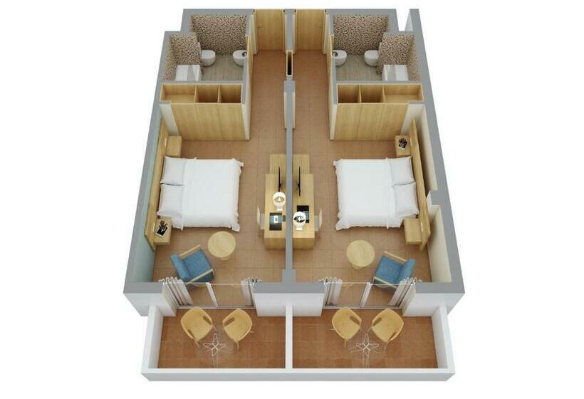 غرفة عائلية, Elba Carlota Beach & Golf Resort