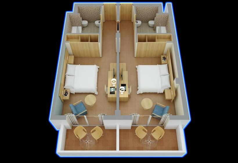 غرفة عائلية, Elba Carlota Beach & Golf Resort