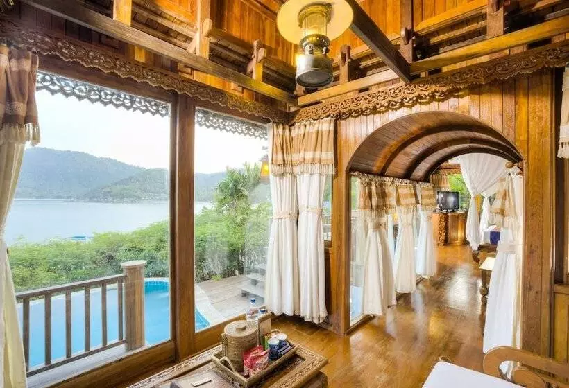 オーシャンビューの１ベッドルームビラ, Santhiya Koh Phangan Resort And Spa