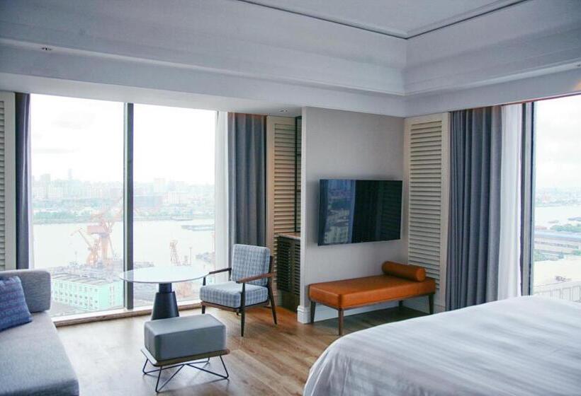 스탠다드 룸 킹사이즈 침대, Sheraton Shanghai Pudong Riverside
