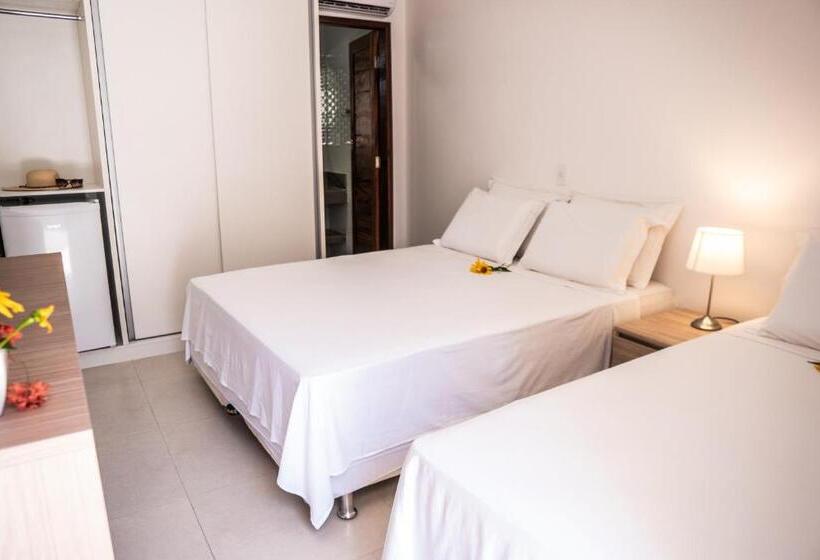 اتاق استاندارد سه تخته با بالکن, Pousada Boipeba Beach