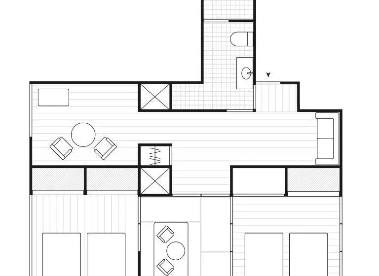 スタンダード４人部屋, Nipponia Hotel Ozu Castle Town