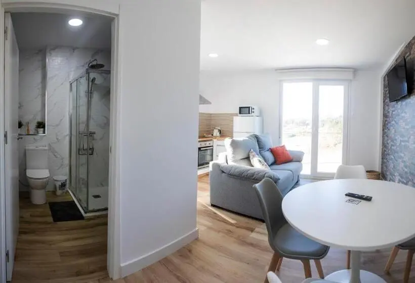 آپارتمان 1 خوابه با تراس, Hospedium Apartamentos Galitrips A Casa Da Reina