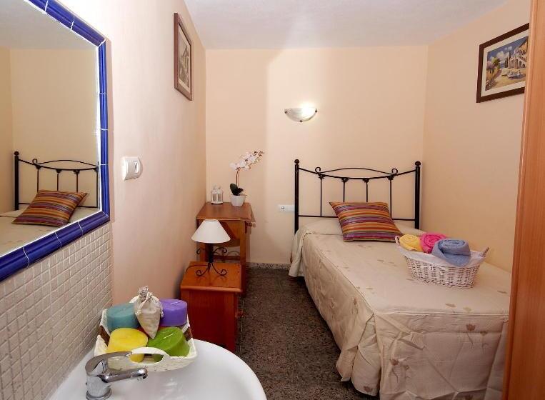 标准单人间共用浴室, Pension Aduar