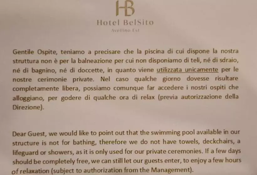 スタンダードルーム, Bel Sito Hotel Due Torri