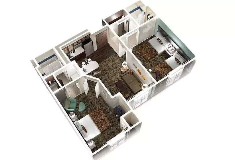 ２ベッドスイートルーム, Staybridge Suites Houston West   Energy Corridor, An Ihg