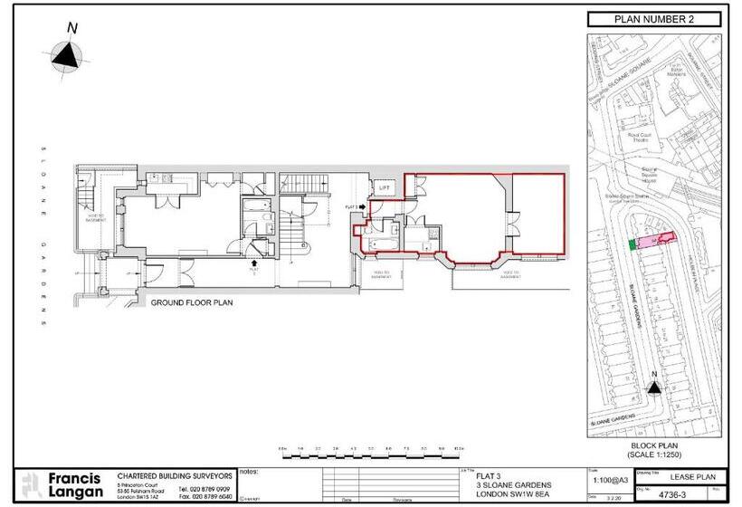 آپارتمان لوکس 1 خوابه, 3 Sloane Gardens