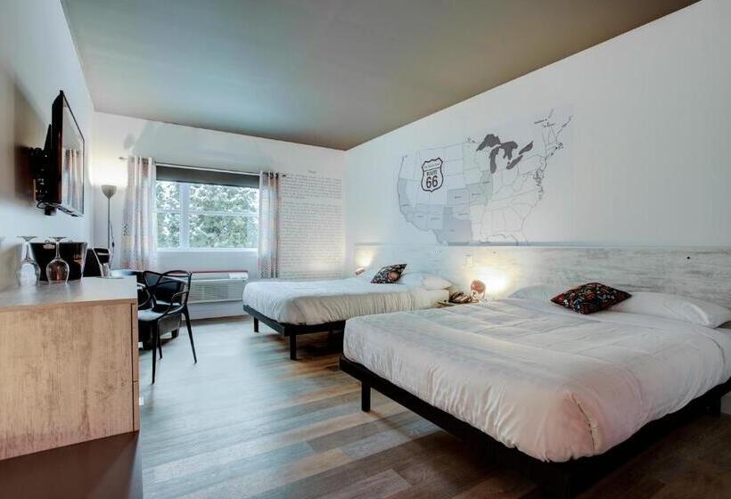 스탠다드 룸 퀸사이즈 침대, Historique Et Manoir Route 66