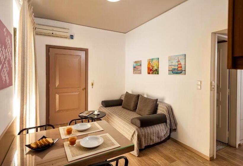 شقة غرفتين نوم مزودة بشُرفة, Elina Hotel Apartments