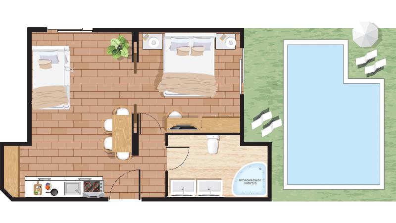 带1个卧室的公寓, Grecotel Plaza Beach House, Grecotel Apartments