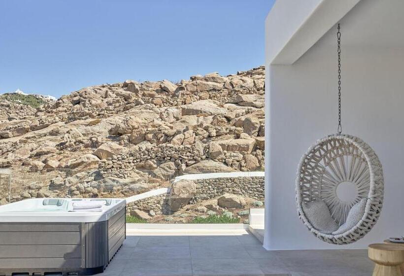 带海景及按摩浴缸标准房间, Once In Mykonos  Designed For Adults