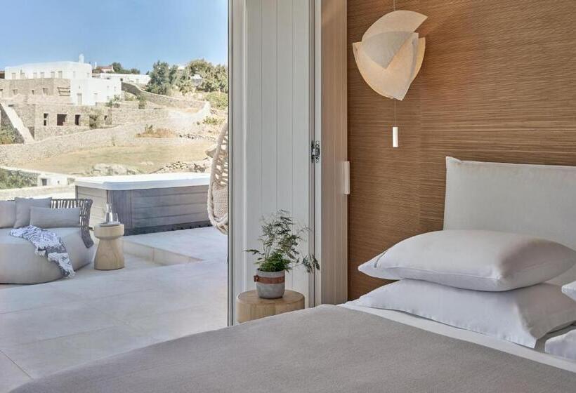 带海景及按摩浴缸标准房间, Once In Mykonos  Designed For Adults